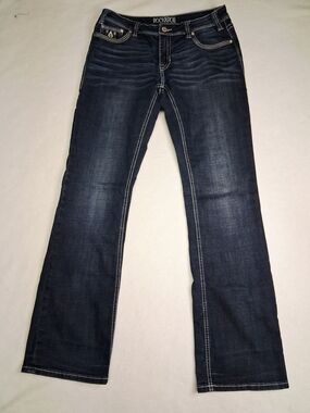 Rock & Roll Cowgirl Dark Indigo Bootcut Jeans